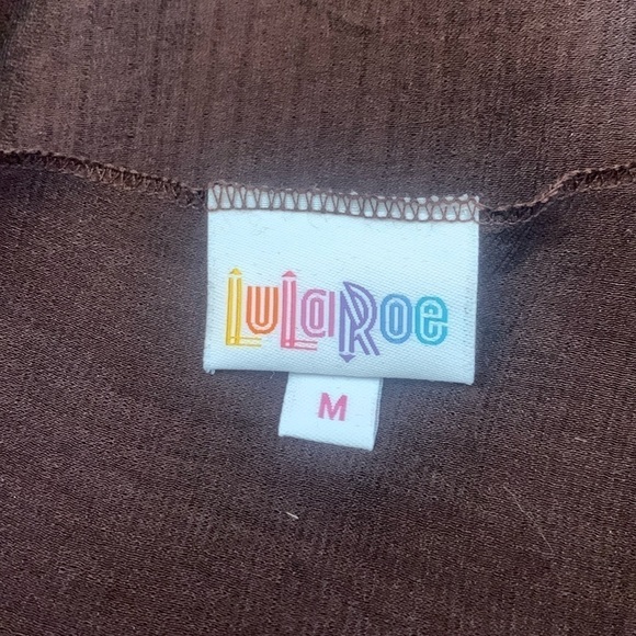 Lularoe Shirley Solid Brown Lightweight Short‎ Sleeve Kimono Cover Size M - Picture 5 of 8